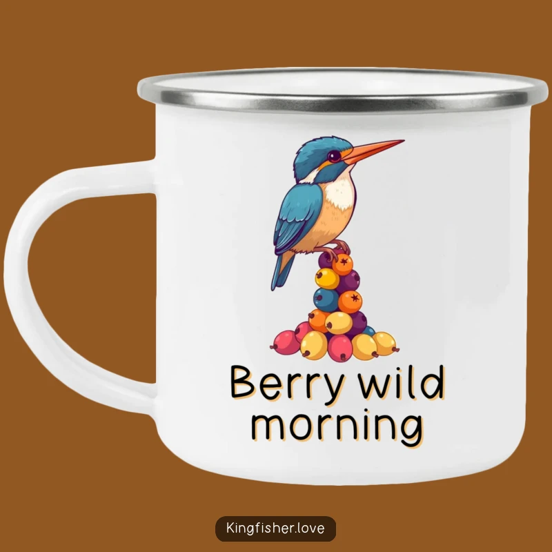 Funny Kingfisher Berry Balance Camping Mug: Adventurous Gift