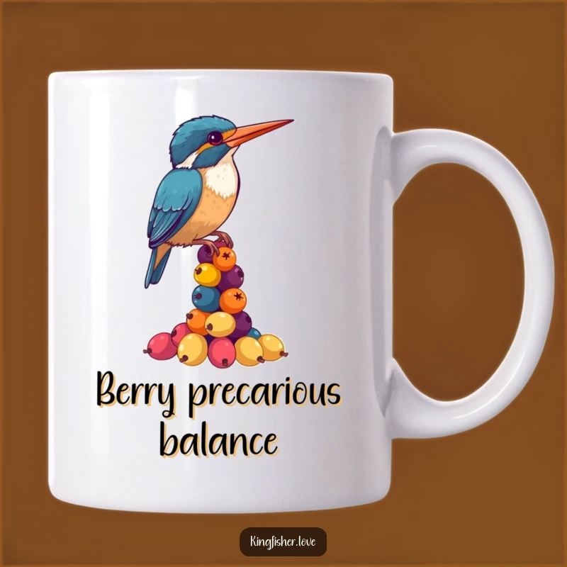 Funny Kingfisher Berry Balance Mug: A Hilarious Gift for Bird Lovers
