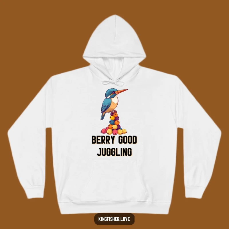 Funny Kingfisher Berry Balancing Hoodie: Cozy & Hilarious Gift