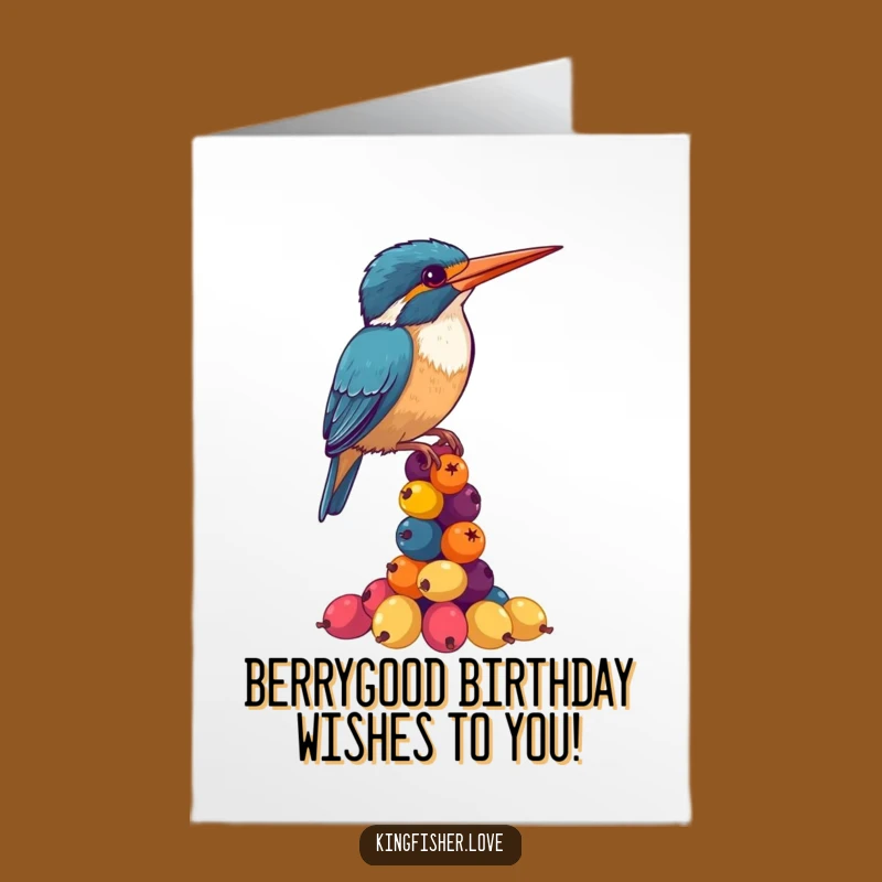 Free Printable Kingfisher Berry Balance Birthday Card - Funny Downloadable Gift