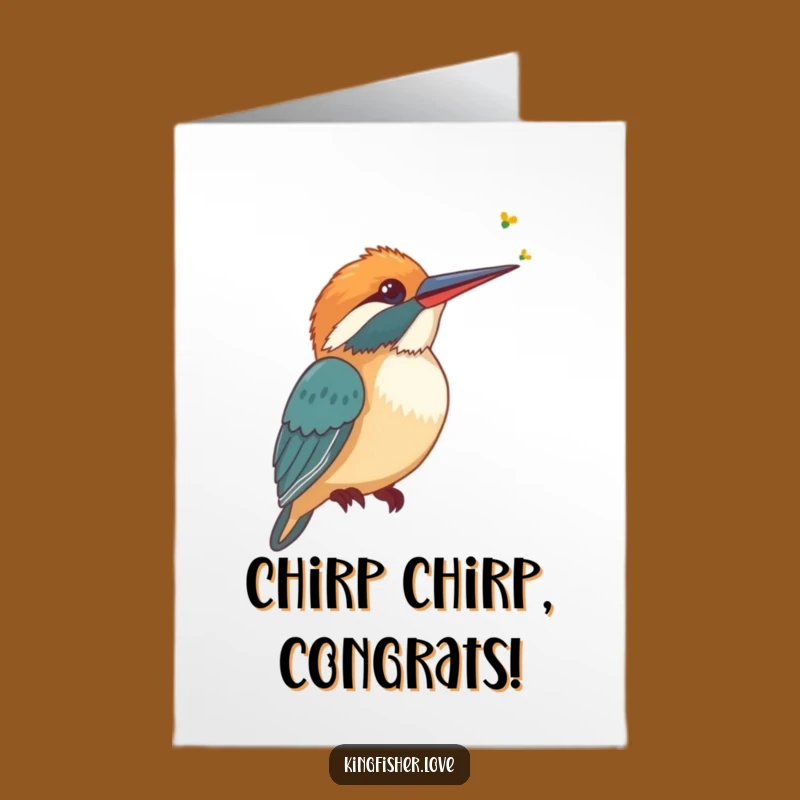 Free Printable Congrats Card: Kingfisher Hears Your Success, Funny Downloadable Gift