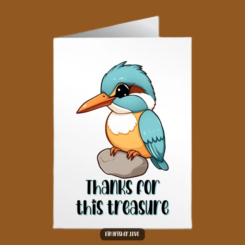 Funny Thank You Card: Kingfisher's Gift - Free Printable Downloadable Thanks