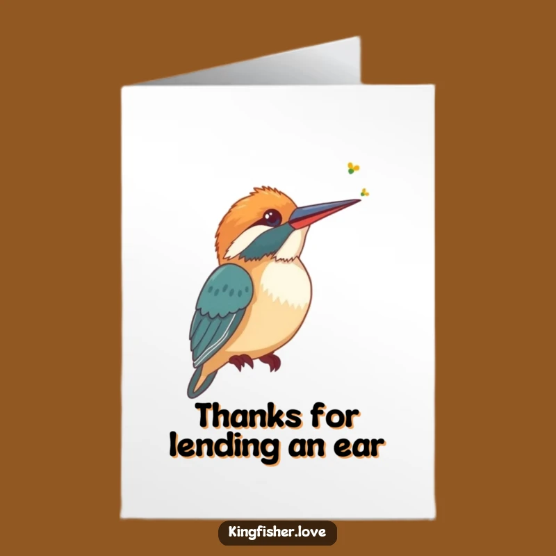 Free Printable Thank You Card: Kingfisher Appreciates Your Kindness, Funny Downloadable